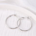 Silver Hinged Hoop Earrings - Jewellery Hut