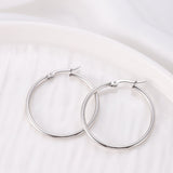 Silver Hinged Hoop Earrings - Jewellery Hut