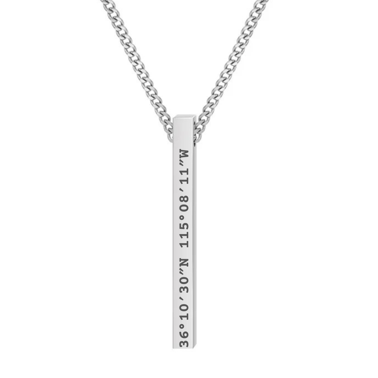 Silver Personalised Bar Necklace - Jewellery Hut