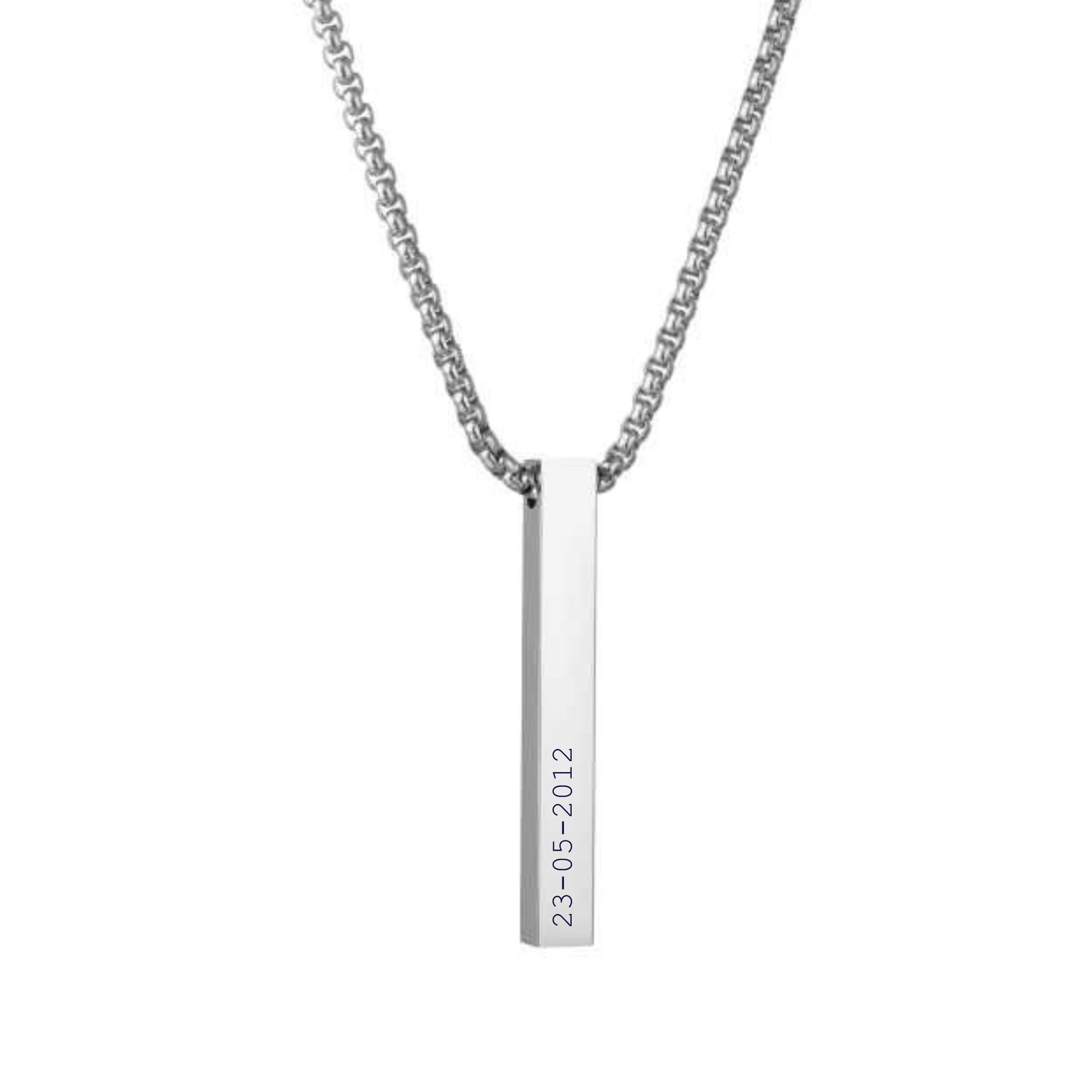 Silver Personalised Bar Necklace - Jewellery Hut