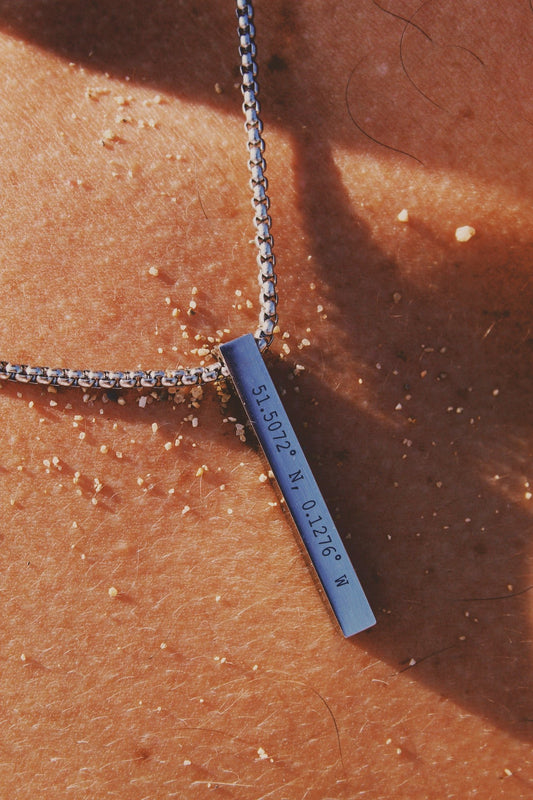 Silver Personalised Bar Necklace - Jewellery Hut