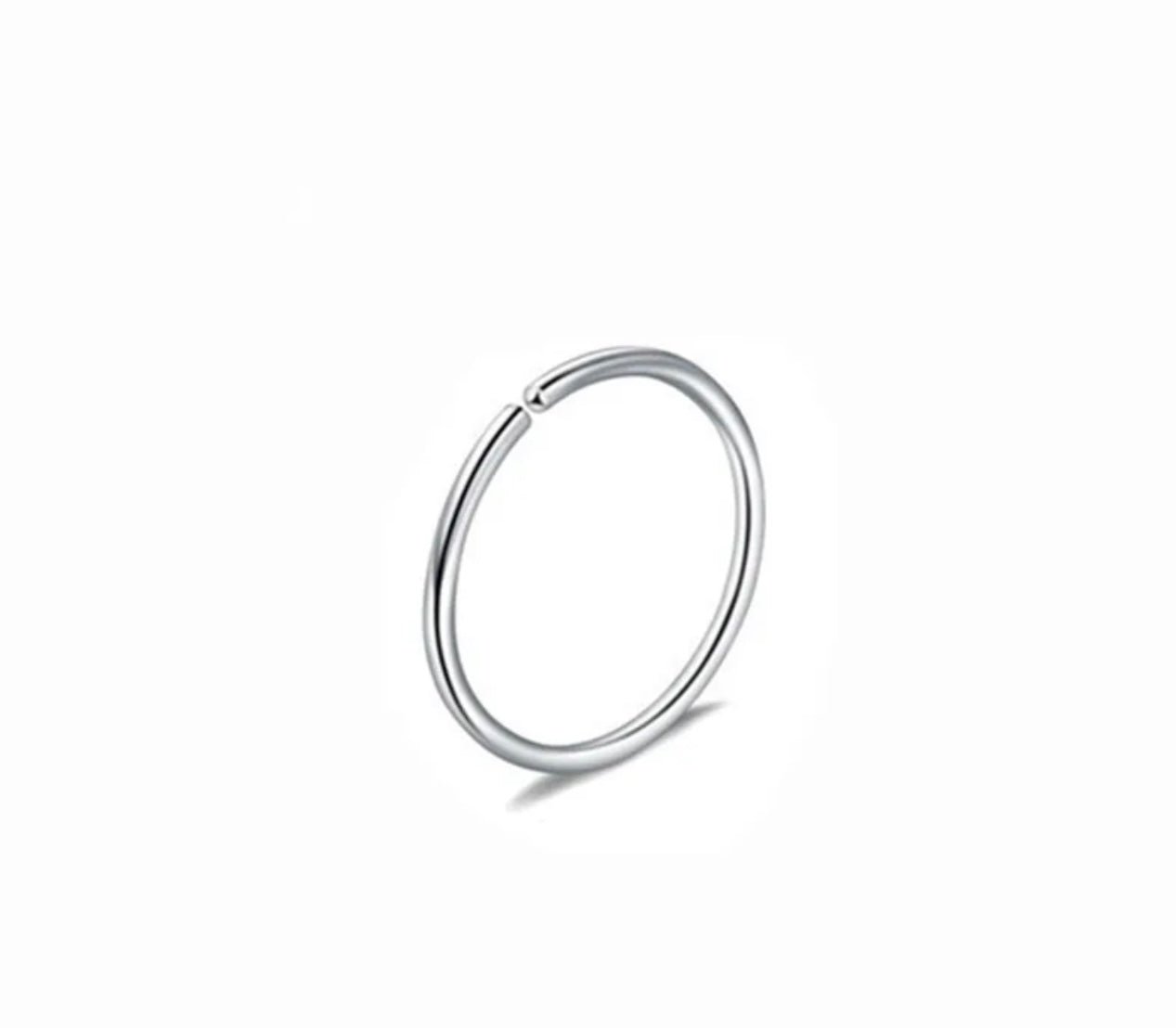 Silver Stainless Steel Nose Ring - Jewellery Hut