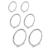 Silver Stainless Steel Nose Ring - Jewellery Hut