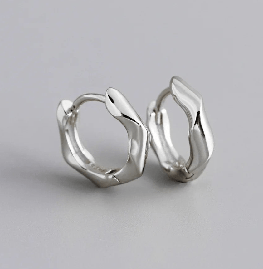 Sterling Silver Chunky Huggie Hoops - Jewellery Hut