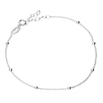 Sterling Silver Chunky Satellite Anklet - Jewellery Hut