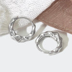 Sterling Silver Chunky Twist Hoops - Jewellery Hut