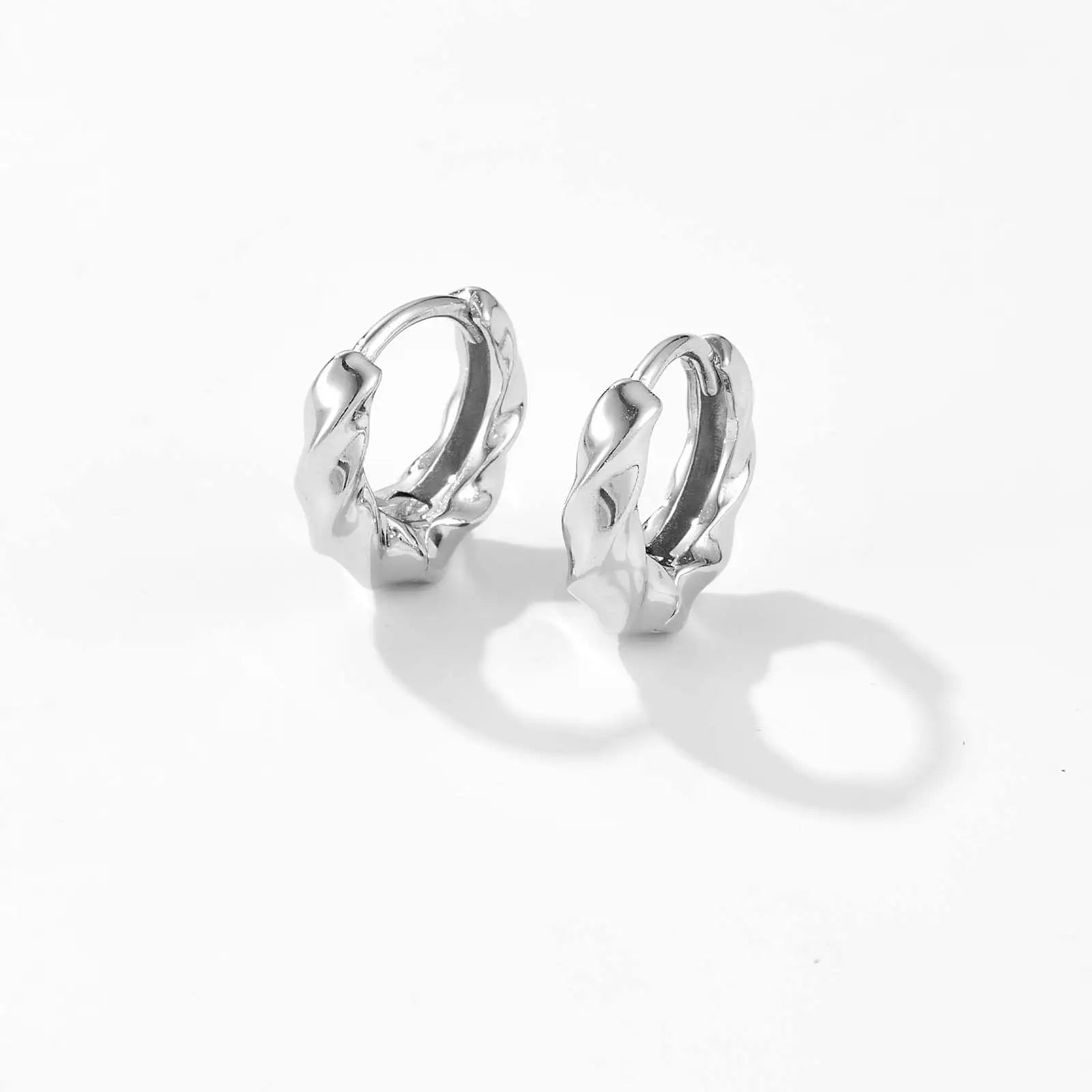 Sterling Silver Chunky Twist Hoops - Jewellery Hut