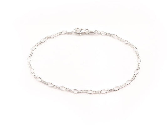 Sterling Silver Figaro Chain Bracelet - Jewellery Hut