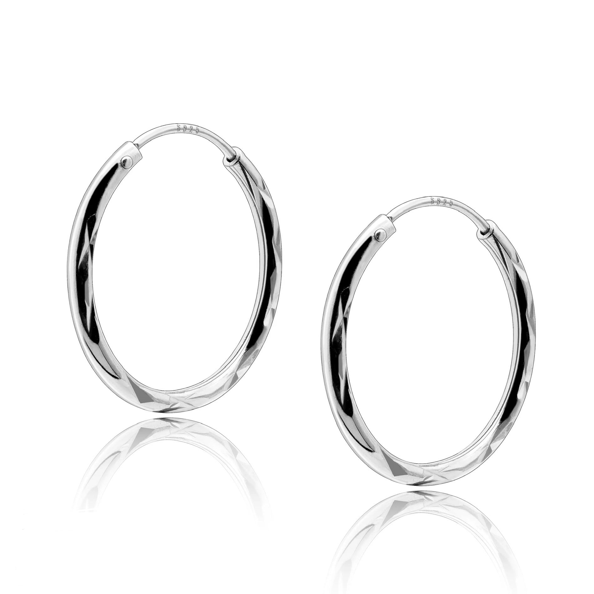 Sterling Silver Hoop Earrings - Jewellery Hut