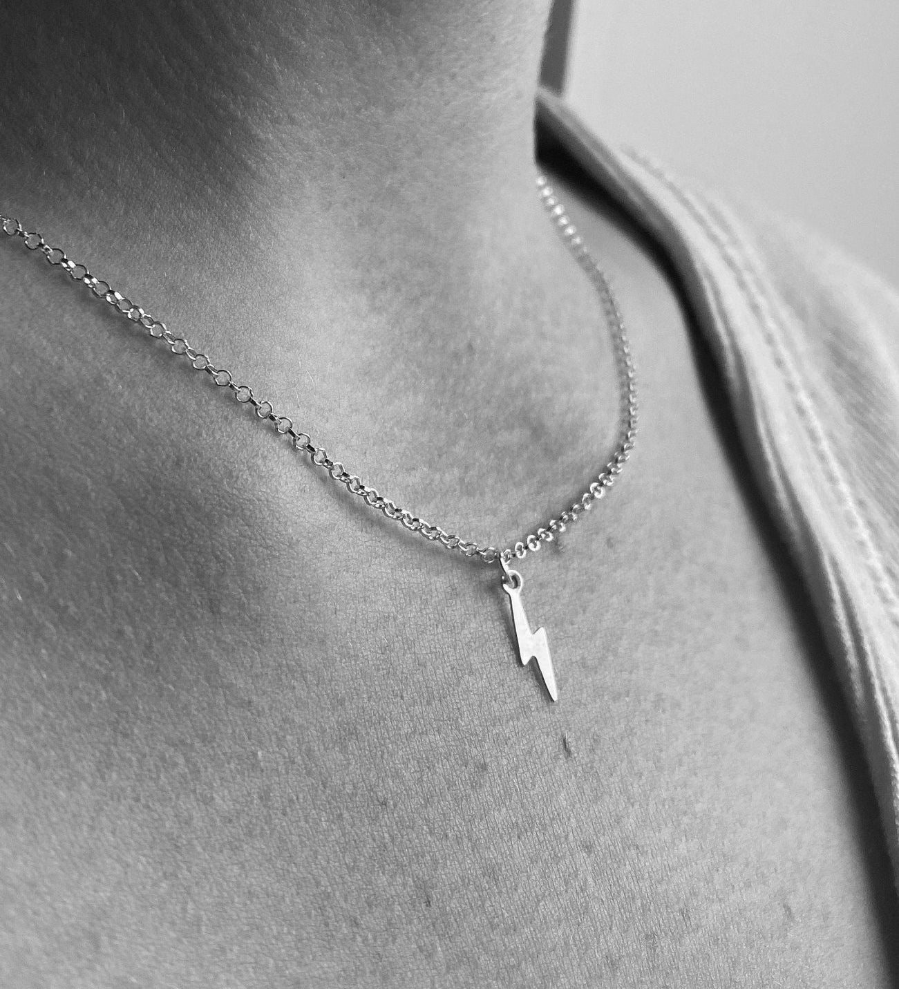 Sterling Silver Lightning Necklace - Jewellery Hut