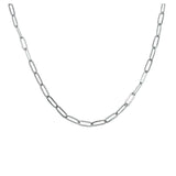 Sterling Silver Paperclip Chain Necklace - Jewellery Hut