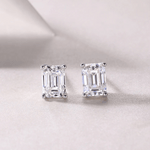 Sterling Silver Rectangle Cubic Stud Earrings - Jewellery Hut