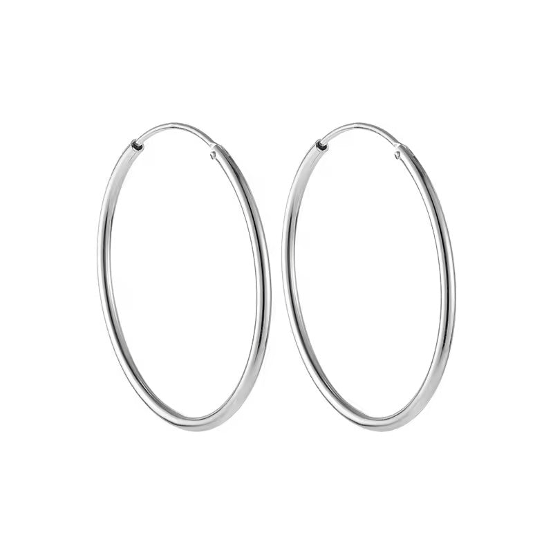 Sterling Silver Sleeper Hoop Earrings - Jewellery Hut