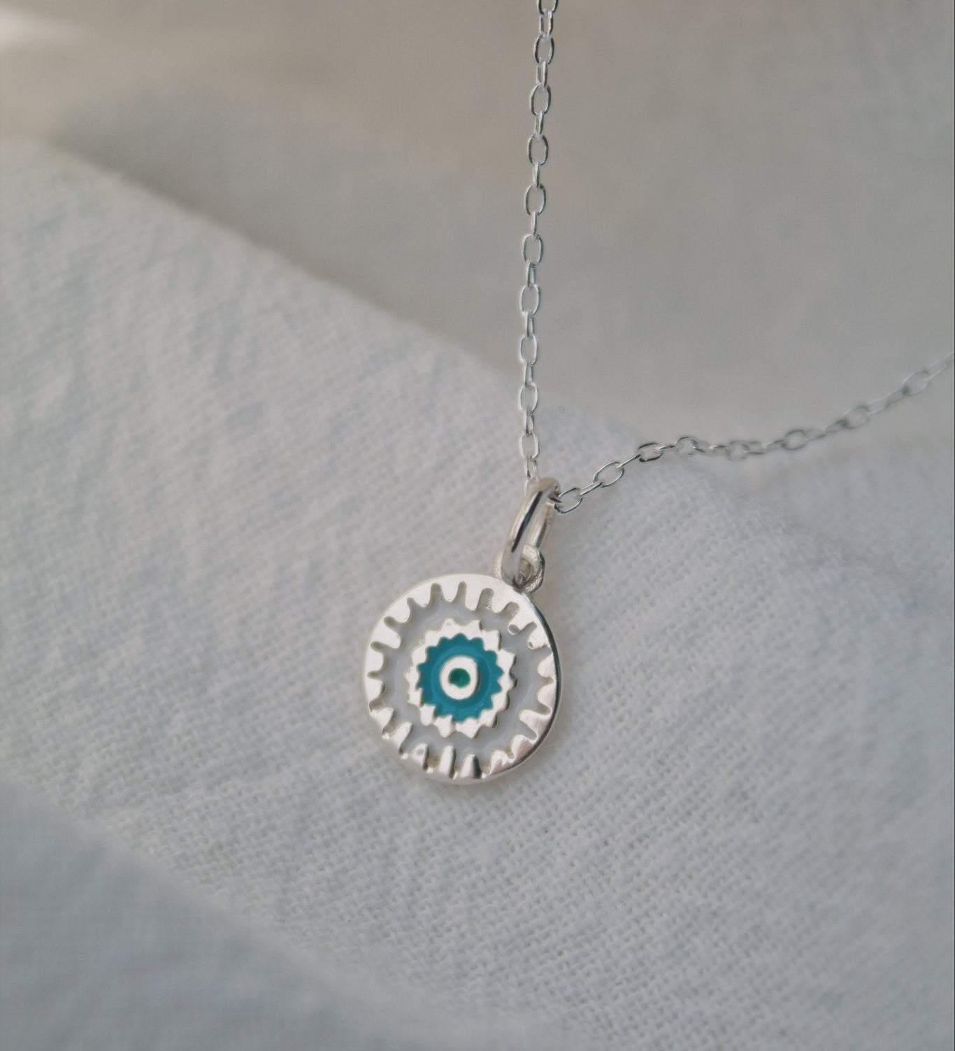 Sterling Silver Turqiouse Mandala Necklace - Jewellery Hut