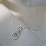 Sterling Silver Turqiouse Mandala Necklace - Jewellery Hut