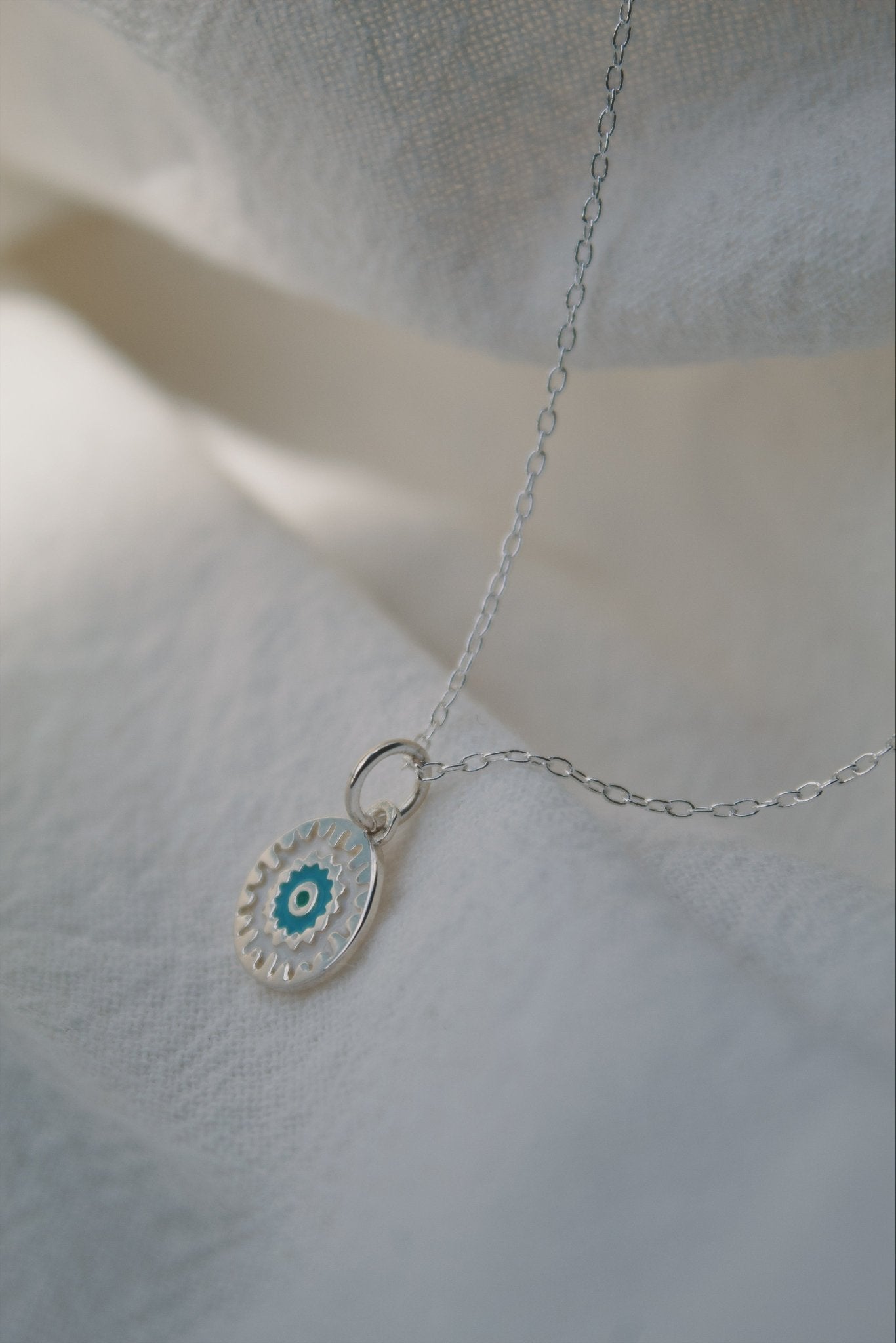 Sterling Silver Turqiouse Mandala Necklace - Jewellery Hut