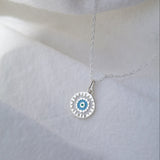 Sterling Silver Turqiouse Mandala Necklace - Jewellery Hut