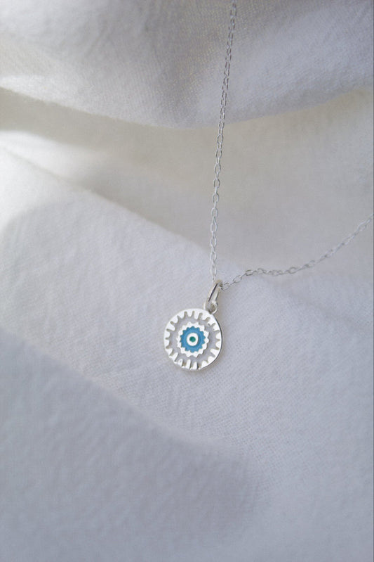 Sterling Silver Turqiouse Mandala Necklace - Jewellery Hut