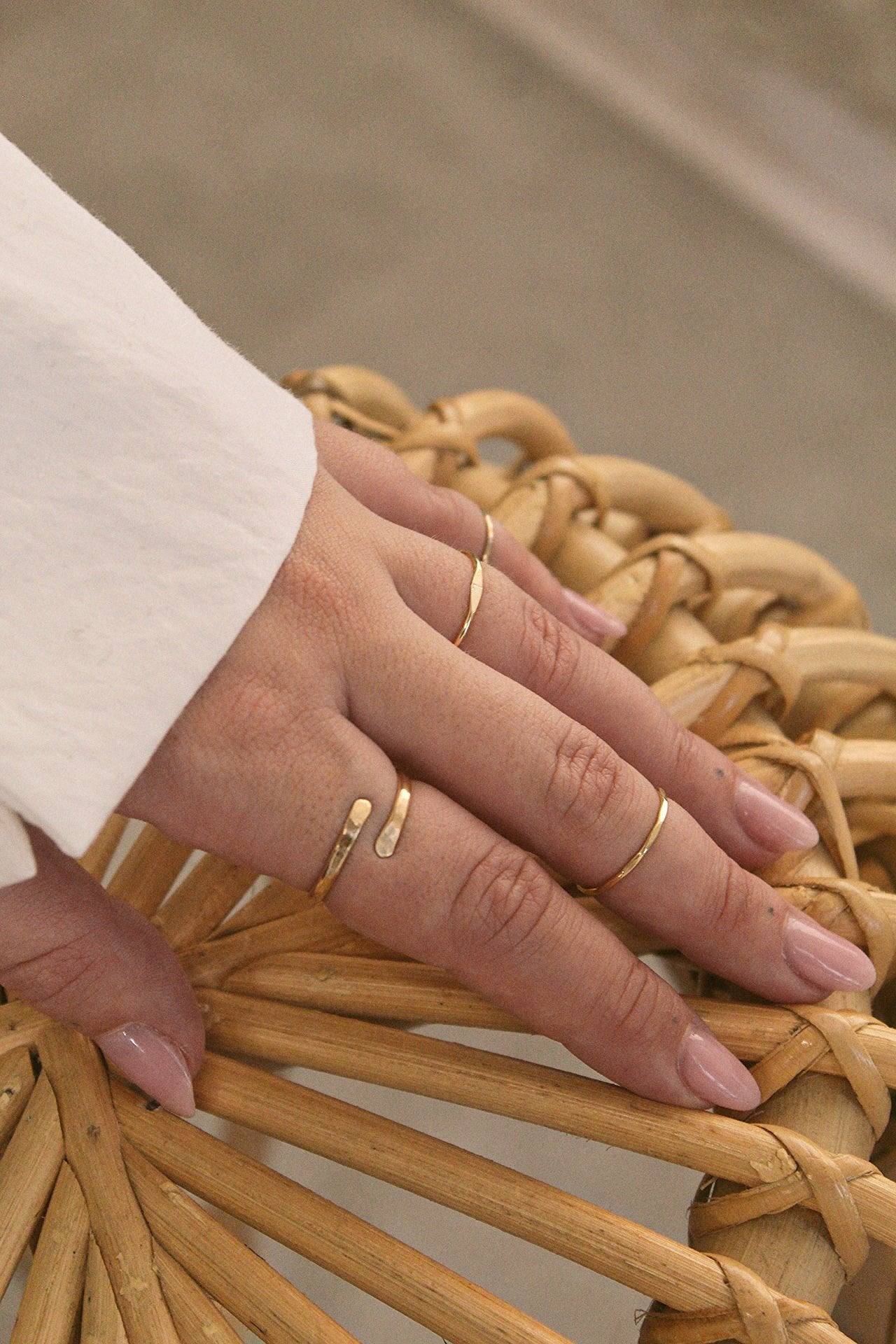 Gold wrap around on sale rings