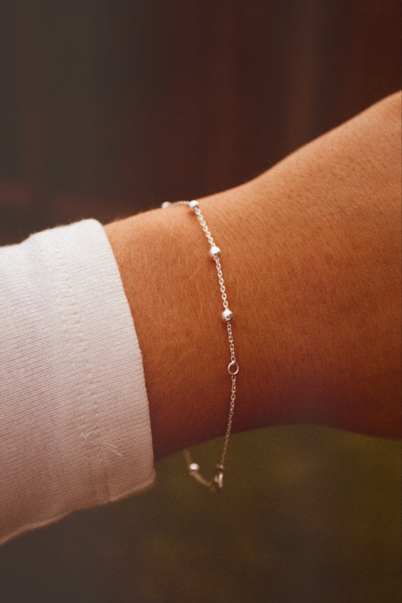 Chunky Sterling Silver Satellite Bracelet - Jewellery Hut